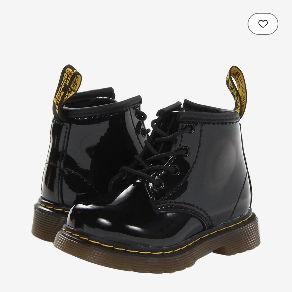 Dr. Martens Black Patent Leather Boots - Toddler